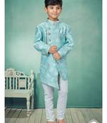 Off white  stone and thred zari work indowestern