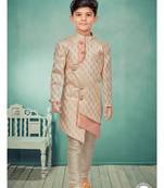 Cream  stone and thred zari work indowestern