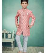 Off white thread and lesh work indowestern