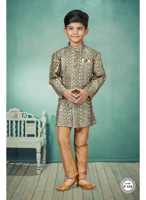 Cheekoo full thread computer amrodery and degital print indowestern 1