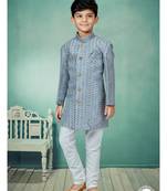 Off white computer amrodery booti with thred silver zari stone work indo