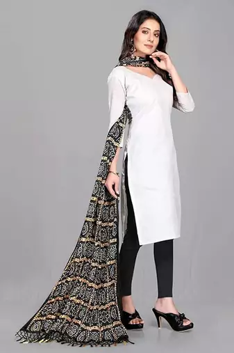 Trendmalls Women's Bandhej Chinon Silk Dupatta