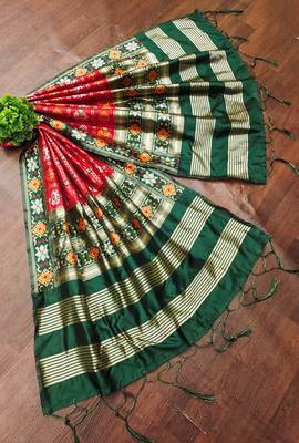 Trendmalls Women's Jacquard Silk Patola Design Dupatta 2