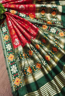 Trendmalls Women's Jacquard Silk Patola Design Dupatta 3