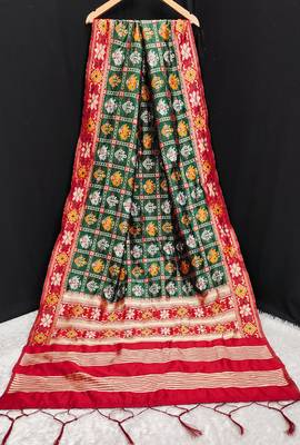 Trendmalls Women's Jacquard Silk Patola Design Dupatta 1