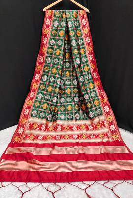 Trendmalls Women's Jacquard Silk Patola Design Dupatta 2