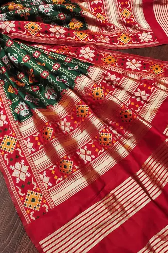 Trendmalls Women's Jacquard Silk Patola Design Dupatta