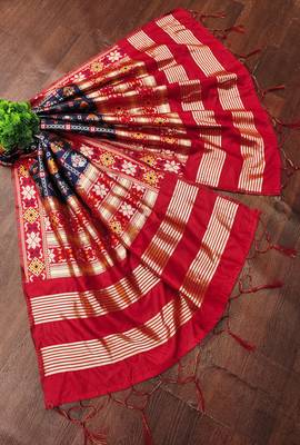 Trendmalls Women's Jacquard Silk Patola Design Dupatta 2