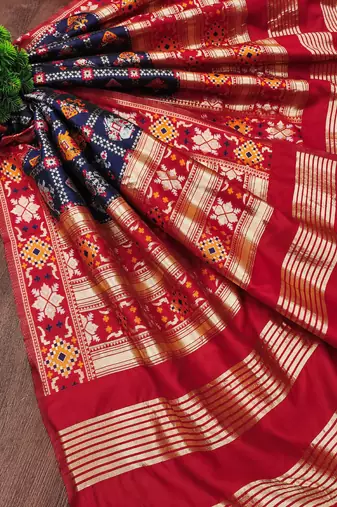 Trendmalls Women's Jacquard Silk Patola Design Dupatta