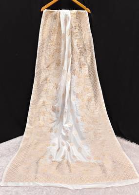 Trendmalls Women's Jacquard Silk Floral Design Dupatta 1