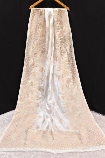 Women's Jacquard Silk Floral Design Dupatta