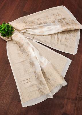 Trendmalls Women's Jacquard Silk Floral Design Dupatta 3