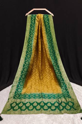 Women's Banarasi Silk Ethnic Motiff Design Dupatta