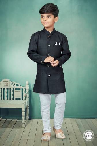 Off white  indowestern with fancy batton