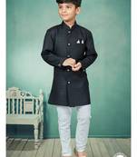 Off white  indowestern with fancy batton