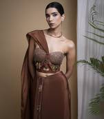 Rustic brown corset drape set