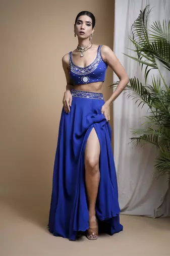 Royal Blue Lehenga Set