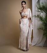 Stripes printed drape set