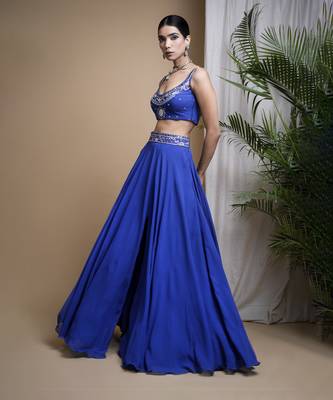 Royal Blue Lehenga Set 5