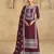 Wine heavy embroidery georgette semi stitched suits