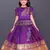 Girl's Silk Blend Violet Readymade Lehenga Choli