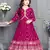 Wine Ethnic Long Gown for Girls Maxi Dress
