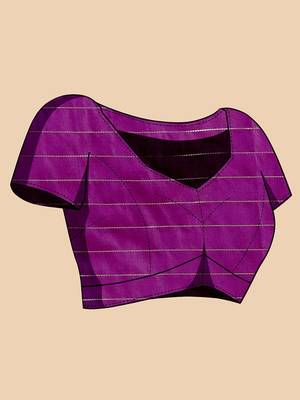 purple silk blend kanchipuram zari saree 6