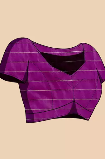 purple silk blend kanchipuram zari saree