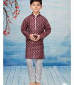 Off white printed kurta pajama