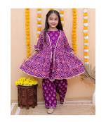purple indo-western co-ord set