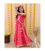 red bandhej lehenga