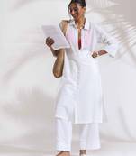 white check cotton kurta set