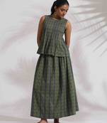 grey cotton skirt co-ord set