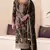 Black chinon digital print sequin embroidered semi-stitched salwar suit