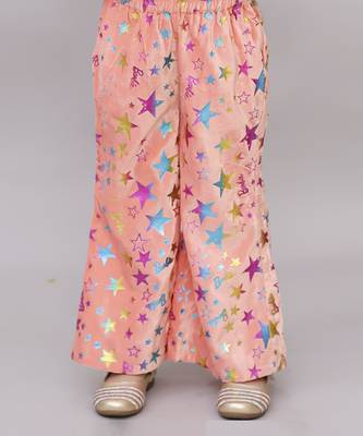 Barbie star print jacket with pant and bustier set for girls - pink 2