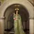 olive tissue silk blend saree with unstitched blouse piece