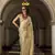beige tissue silk blend saree with unstitched blouse piece