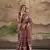 burgundy dola silk blend saree with unstitched blouse piece