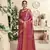 magenta silk blend blend saree with unstitched blouse piece