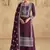 Wine georgette embroidered Palazzo suit
