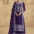 Violet georgette embroidered Palazzo suit