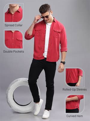 Men's corduroy casual shirt | double pocket shirt 3