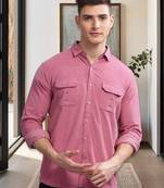 Men's corduroy casual shirt | double pocket shirt