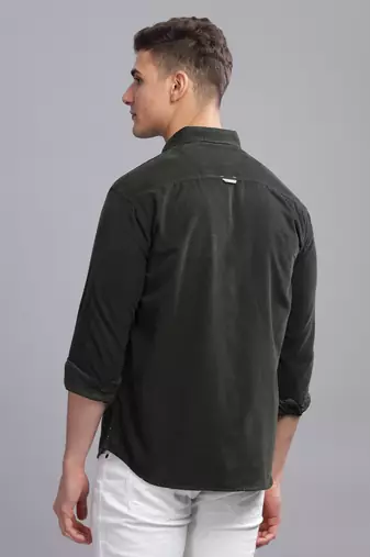 Men's corduroy casual shirt | double pocket shirt