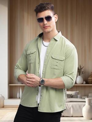 Men's corduroy casual shirt | double pocket shirt 1