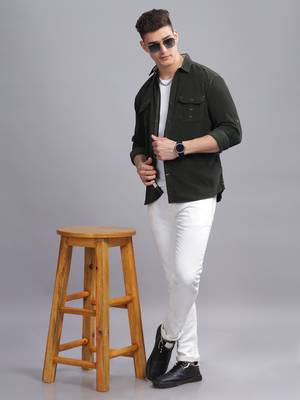 Men's corduroy casual shirt | double pocket shirt 3