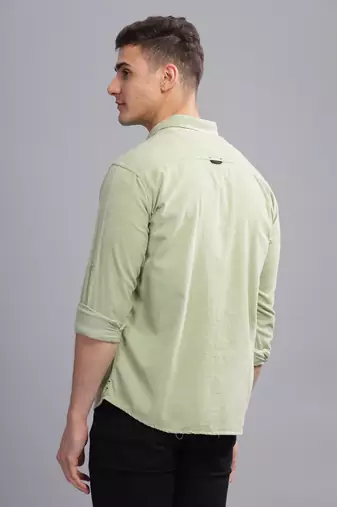 Men's corduroy casual shirt | double pocket shirt