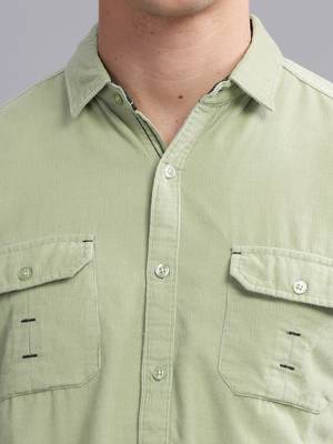 Men's corduroy casual shirt | double pocket shirt 4