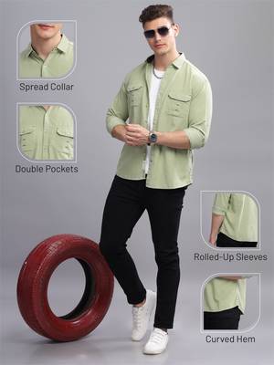 Men's corduroy casual shirt | double pocket shirt 5