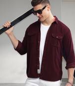 Men's corduroy casual shirt | double pocket shirt